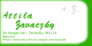 attila zavaczky business card